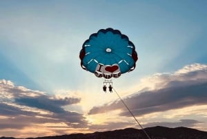 Parasailing in couple, family and friends in Cannes