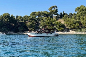 Tour en barco privado por las Calanques con degustación y baño