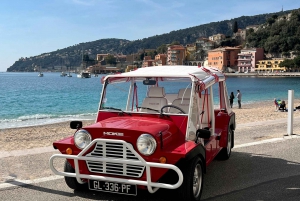 Touristische Tour an der Côte d'Azur in einem Mini Moke Cabrio