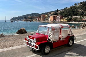 Touristische Tour an der Côte d'Azur in einem Mini Moke Cabrio