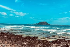 Corralejo : visite à pied avec boisson sur un toit au coucher du soleil