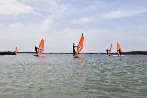 From Corralejo: Small Group Windsurfing Class in El Cotillo