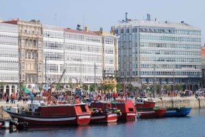 A Coruña: begeleide stadswandeling van 4 uur met proeverij van eten