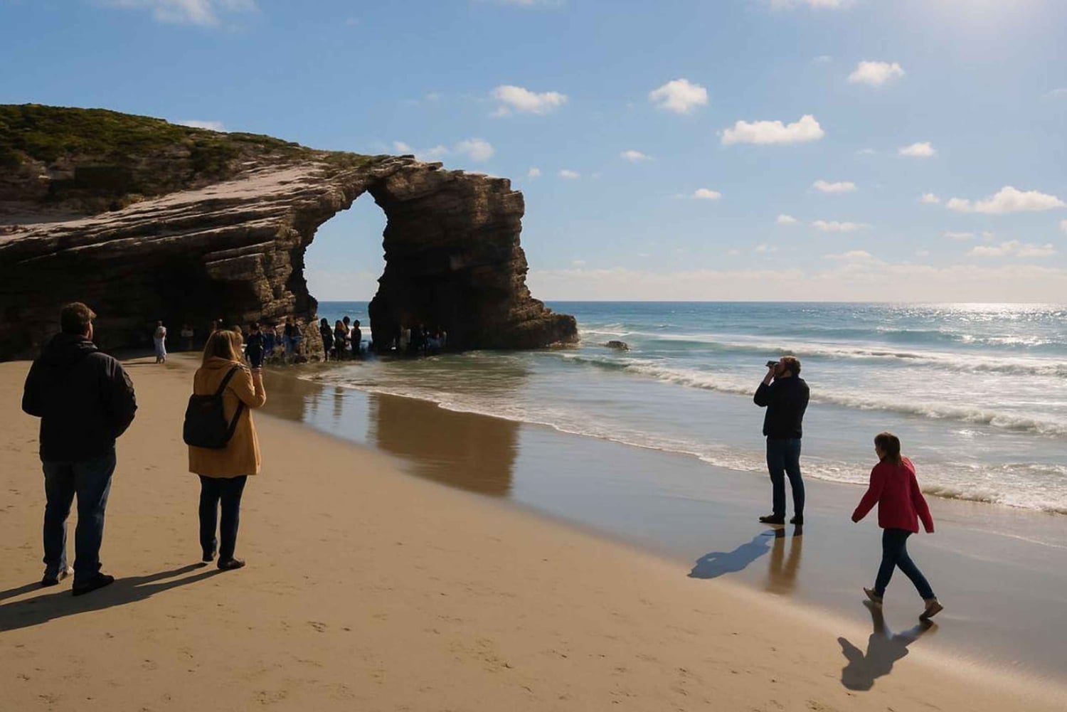 Playa de las Catedrales y Lugo: tour privado de Santiago al norte gallego