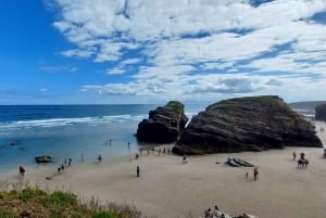 From Santiago: Tour to Cathedral Beach, Asturias, and Pancha