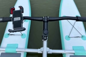 Cykel på vandet i Os Peares-søen!