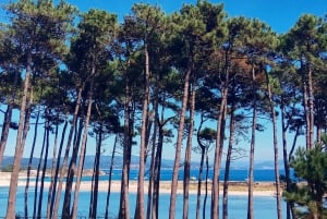 Portonovo: prom na wyspy Cies i plażę Rodas
