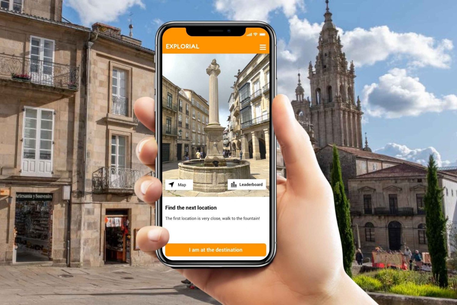 Santiago de Compostela Skattjakt och sevärdheter Självguidad