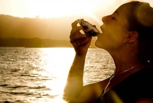 Knysna: Wine & Oyster Luxury Lounger Sunset Cruise