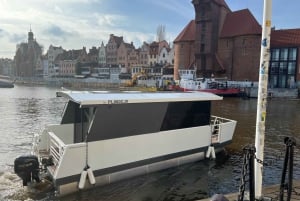 Brand New Tiny Water Bus on Motława River in Gdańsk