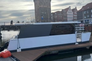 Brand New Tiny Water Bus on Motława River in Gdańsk