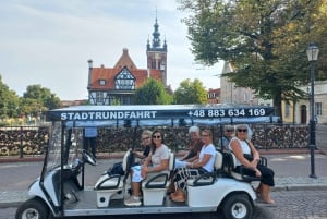 Gdansk: City Sightseeing Tour em um carrinho de golfe