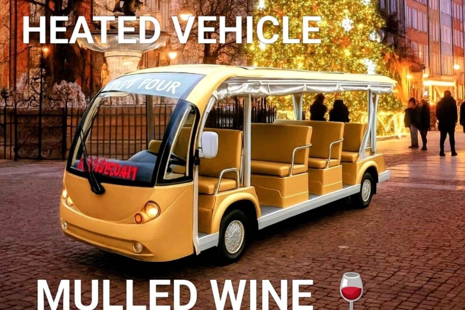 Danzica: tour della città in golf cart con vin brulé