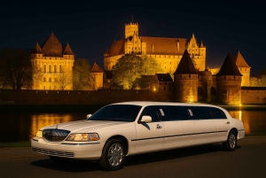 Gdańsk: Kvällstur till Malbork slott med limousine och vin