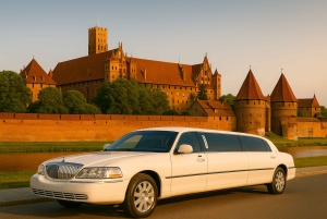 Gdańsk: Kvällstur till Malbork slott med limousine och vin