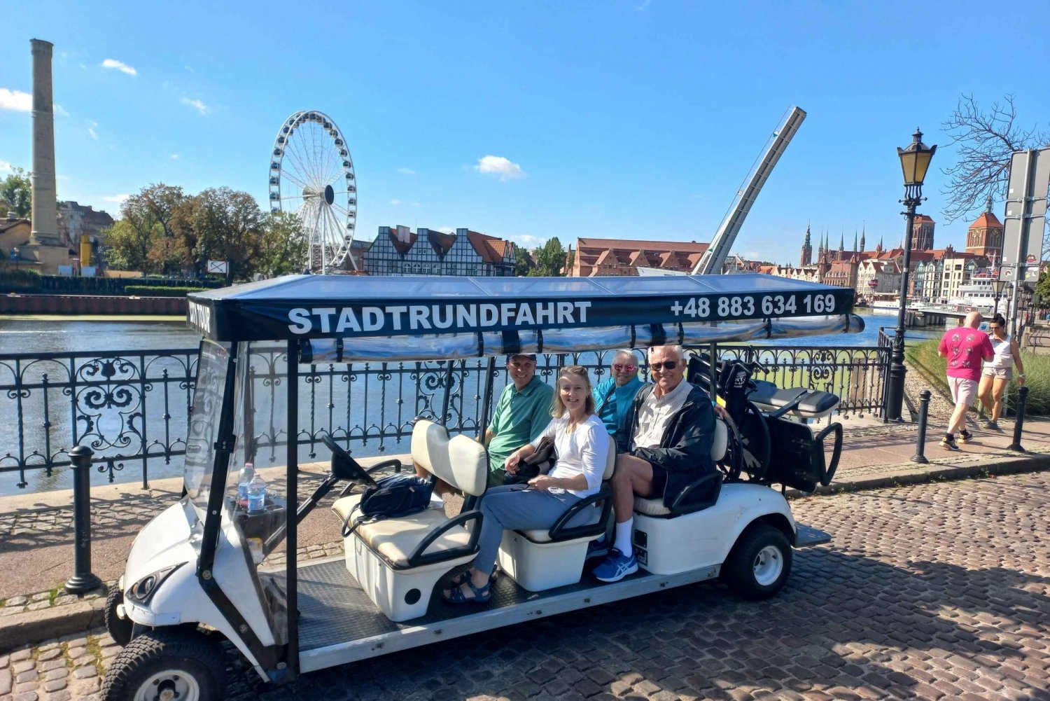 Gdansk: Privat byrundtur med elektrisk vogn og live guide