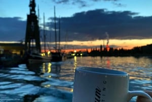 Gdańsk: Panoramafahrt bei Sonnenuntergang mit einem Glas Prosecco