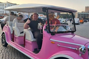 Gdańsk: Stylish Pink Retro Party Ride with Music & Photos