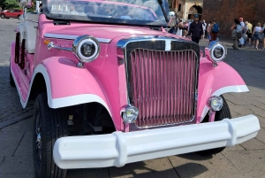 Gdańsk: Stylish Pink Retro Party Ride with Music & Photos