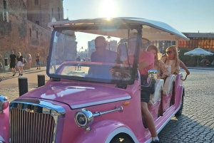 Gdańsk: Stylish Pink Retro Party Ride with Music & Photos