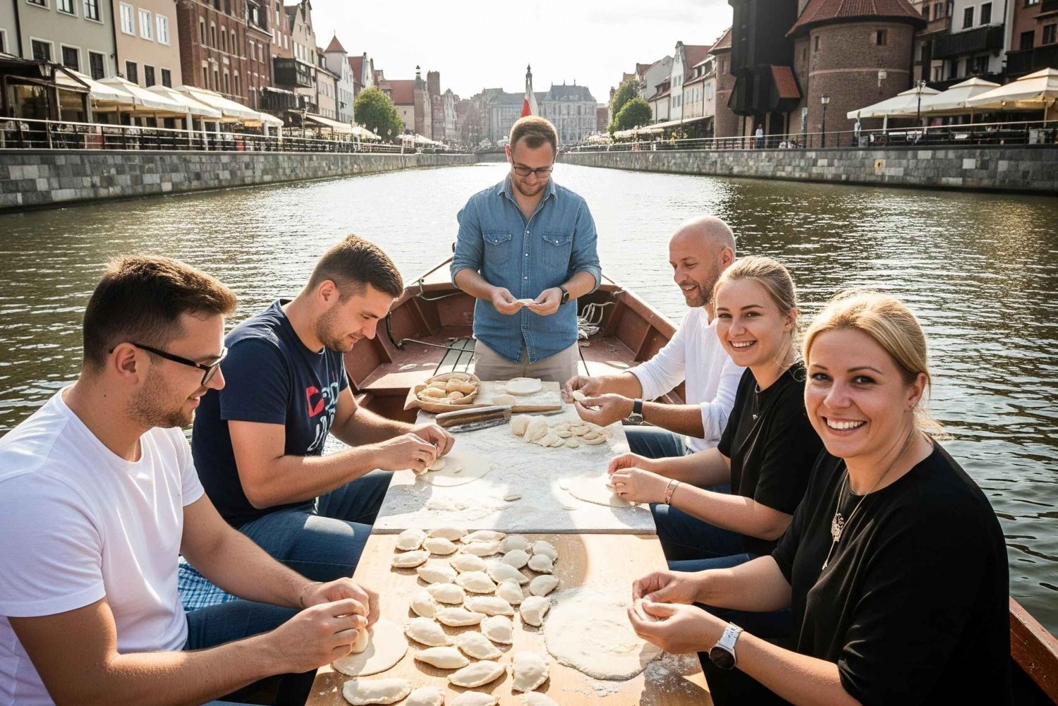 Dumpling-workshop ved floden og guidet krydstogt