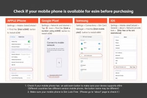 Storbritannia/Europa: eSim Mobile Data Plan