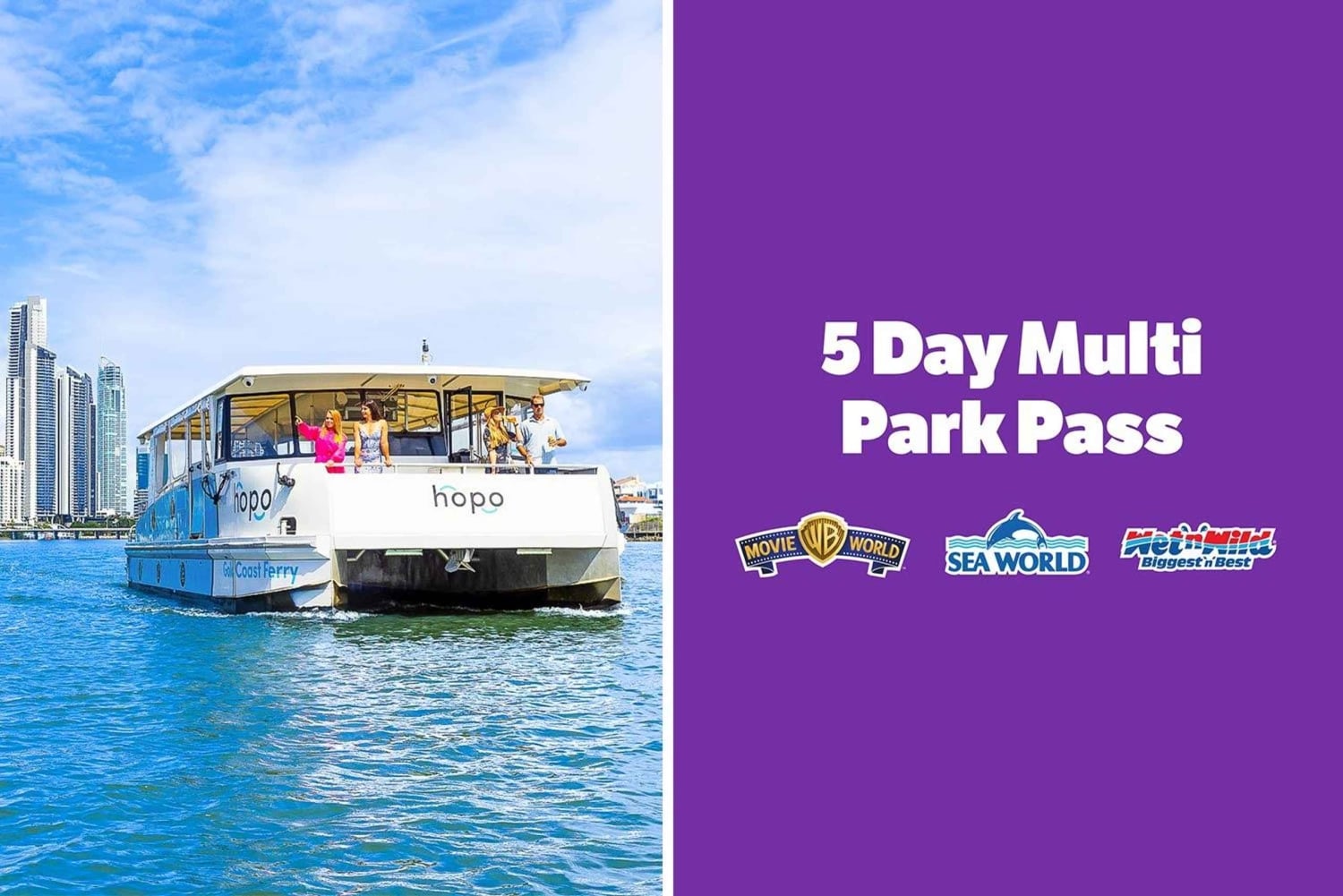 5-Day Theme Park Pass & Sea World Cruise Combo Ticket
