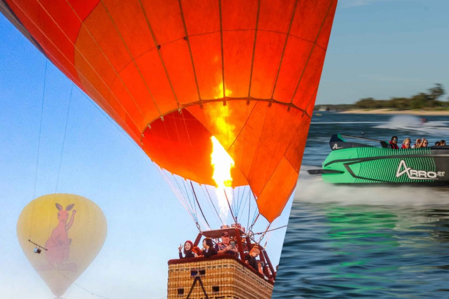 Gold Coast: Hot Air Balloon, Breakfast & FREE Arrojetboating