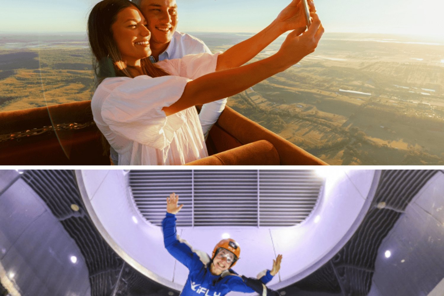 Gold Coast: Hot Air Balloon Flight & FREE IFLY experience