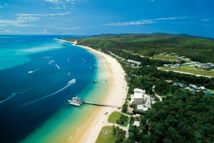 Gold Coast: Tangalooma Beach Day Cruise bussikuljetuksineen.