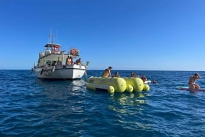 Puerto Rico,Gran Canaria:excursion en barco bebida comida padelsurf snorkel