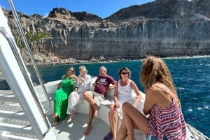 Puerto Rico,Gran Canaria:excursion en barco bebida comida padelsurf snorkel