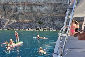 Puerto Rico,Gran Canaria:excursion en barco bebida comida padelsurf snorkel