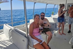 Puerto Rico,Gran Canaria:excursion en barco bebida comida padelsurf snorkel