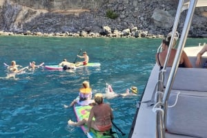 Puerto Rico,Gran Canaria:excursion en barco bebida comida padelsurf snorkel