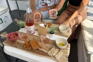 1 hora de paseo en barco + 2 horas de degustación de vino y comida en el puerto