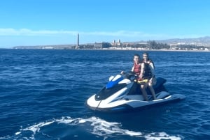 From Playa del Inglés: Guided Jet Ski Tour & Hotel Transfers