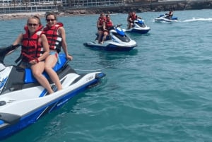 From Playa del Inglés: Guided Jet Ski Tour & Hotel Transfers