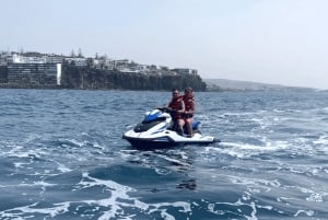From Playa del Inglés: Guided Jet Ski Tour & Hotel Transfers