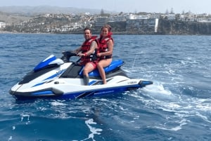 From Playa del Inglés: Guided Jet Ski Tour & Hotel Transfers