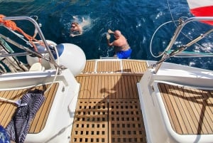 From Puerto de Mogán: Sailboat Trip with Food and Drinks