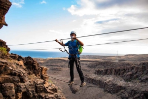 Gran Canaria: escalada de acantilados vía ferrata por Maspalomas