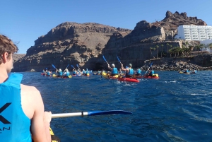 Mogán: Excursión guiada en Kayak a las Cuevas y Snorkel