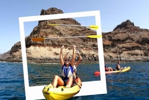Puerto Mogán: Guided Adventure Kayak Tour in Caves & Snorkel