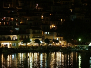 Skopelos town by night