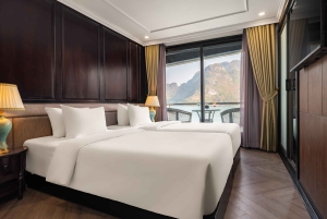 Cruzeiro de 5 estrelas de 3 dias e 2 noites na Baía de Lan Ha: ilha Cat Ba, mergulho, caiaque