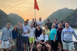 Cat Ba: Day boat tour with: kayak, cave, bike, meal, tickets