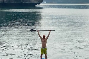 Cat Ba: Day boat tour with: kayak, cave, bike, meal, tickets