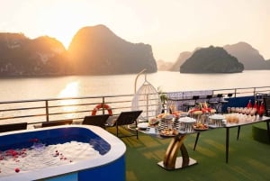 From Hanoi/Halong: Ha Long Bay Day Trip with Luxury Cruise
