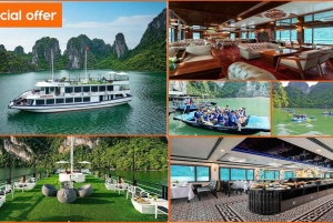 De Hanói: Cruzeiro de luxo na Baía de Ha Long com grupos grandes e pequenos